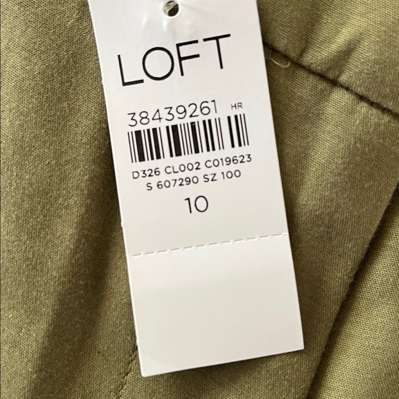 LOFT Olive Riviera Slim NWT SIZE 10 - Picture 3 of 5